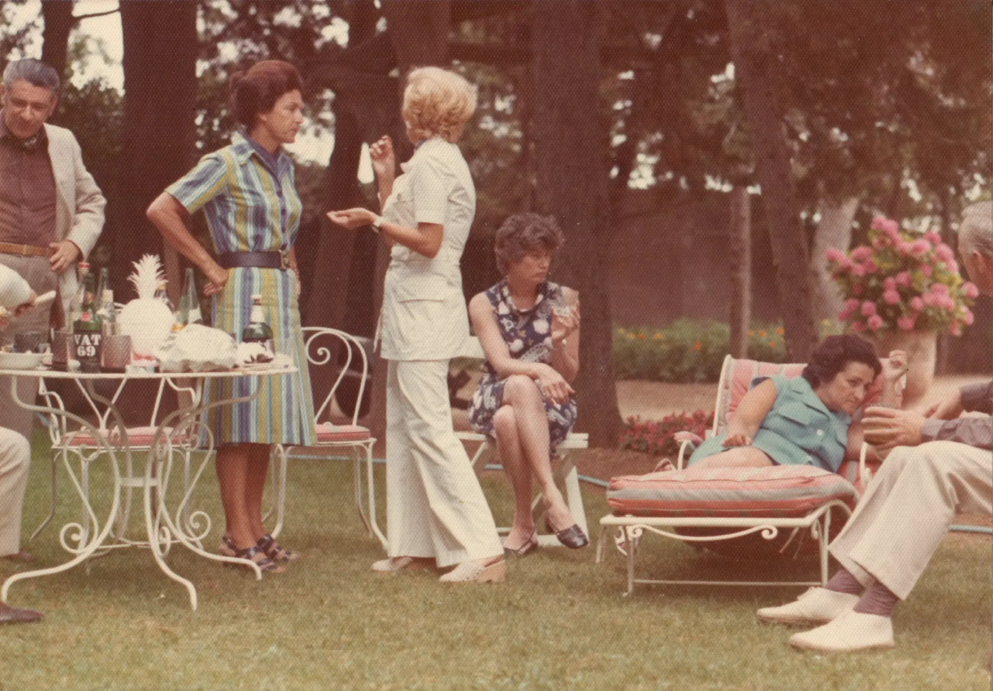 Réception de famille au domaine, années 1970
